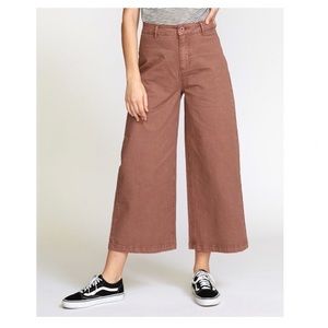 NWT RVCA Niku High-Waist Cropped Pants